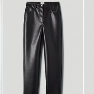 Faux leather pants